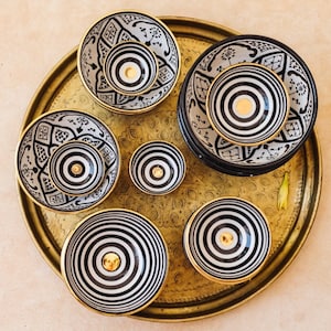 Moroccan Ceramic bowls set | pottery | Salad bowls | Pasta bowls | Tableware