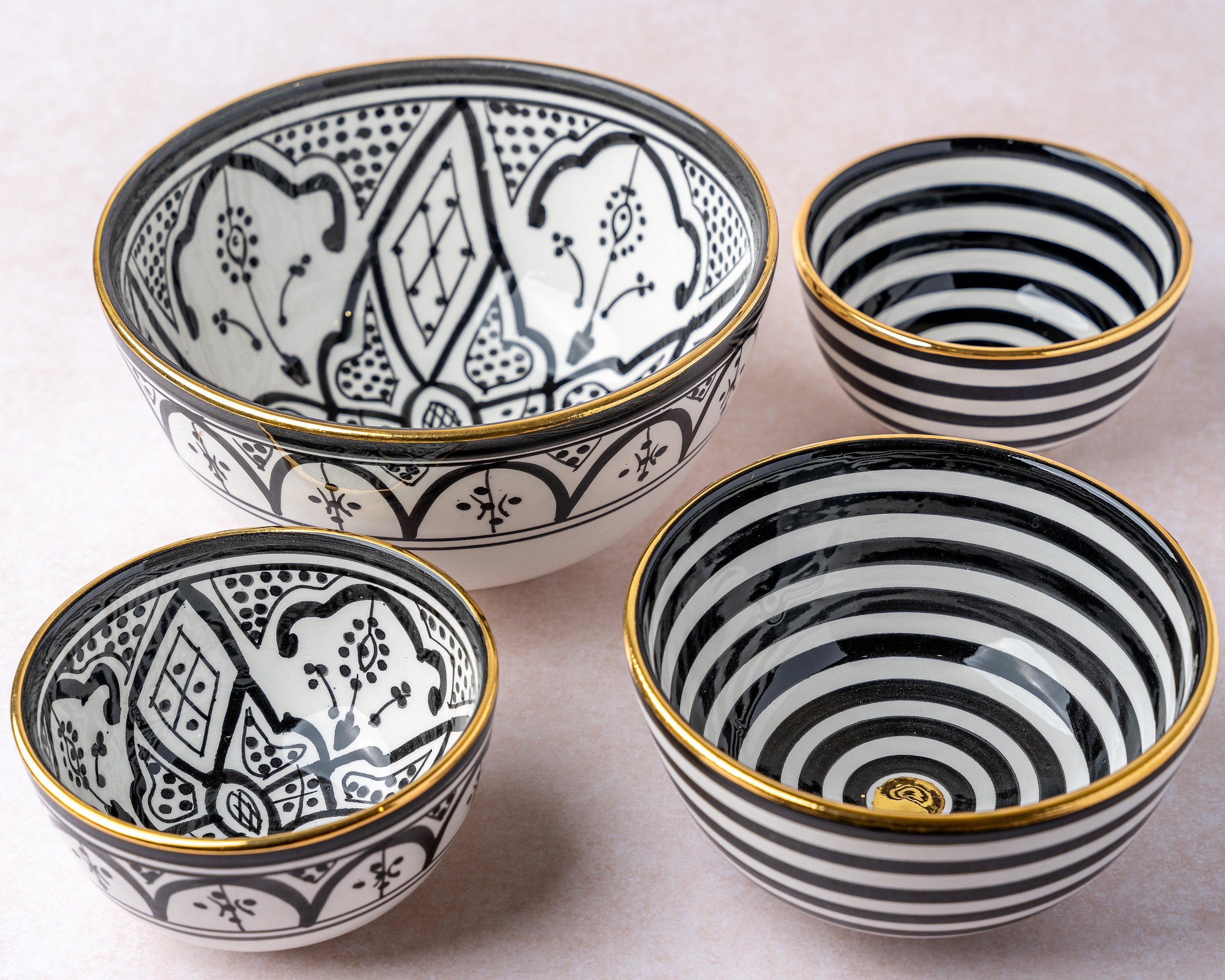 Moroccan Handmade Ceramic Serving Bowl - Large 12 Inches Across - View #11