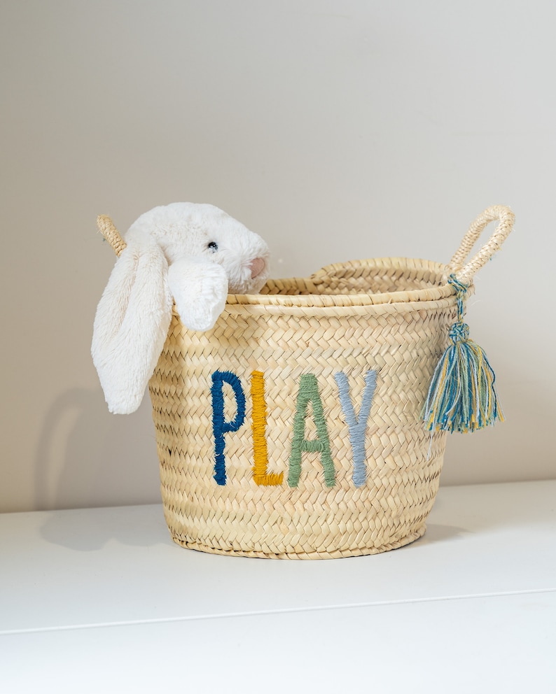 Storage Basket for Children | Kids Room Storage | Nursery Basket Storage | Toy Storage Bin, Baby Shower Gift | Baby Room Decor, Play Basket