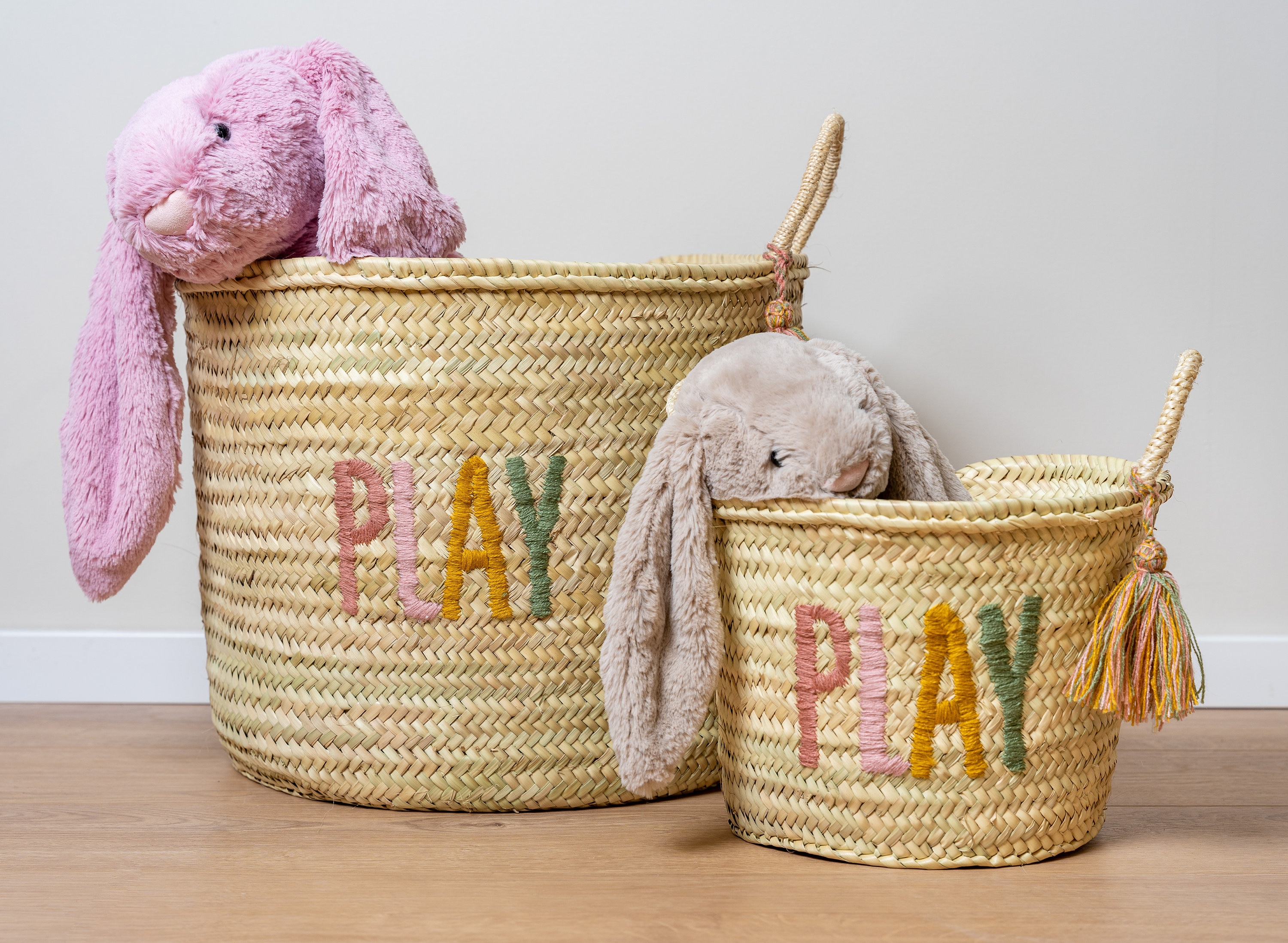 Play Basket Pink Storage Baskets Kids Basket toys Basket Etsy