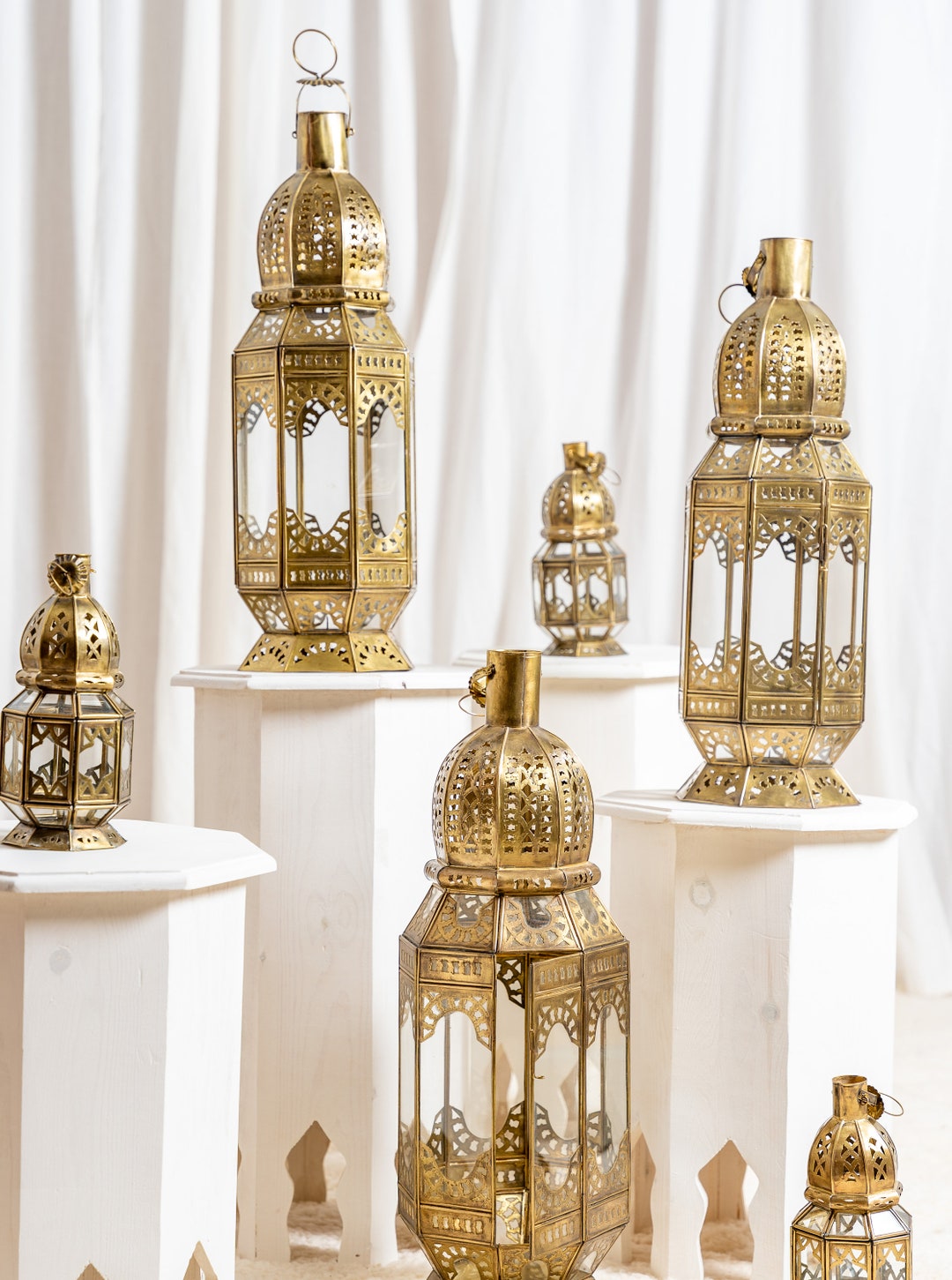 Gold Moroccan Lantern, Moroccan Style Lantern, Hanging Lantern