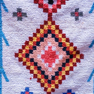 Cotton Boucherouite Rug 7 x 4 Handmade Moroccan Rug Colorful Rug Nursery Rug Bohemian Rug Tapis Kids Rug Scandivania Decor/Rugs image 2