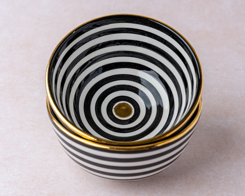 Moroccan Ceramic bowls set | pottery | Salad bowls | Pasta bowls | Tableware image 2