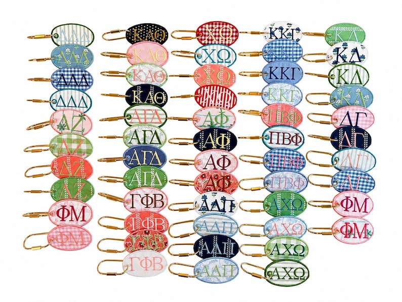 Personlig broderad väsketikett | Anpassad broderad väskberlock | Anpassad nyckelring med initialer | Bagageetikett | Nyckelringstillbehör | Present till henne bild 10