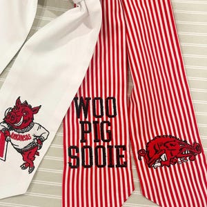 Razorback Ribbon Arkansas Razorbacks Wreath Sash | Embroidered Arkansas Sash | Razorback ...