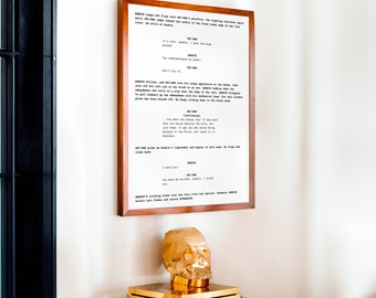 Revenge of the Sith Script Digital Print | Star Wars Scene Movie Poster | Anakin Skywalker Screenplay Wall Art Obi Wan Kenobi Quote Minimal