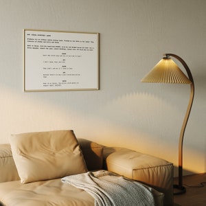 Screme Film Drehbuch Druck: Ghostface Scene, Sidney Prescott Zitat (digitaler Download)