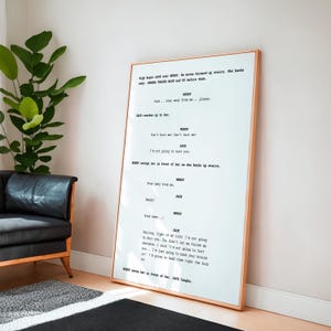 The Shining Script Digital Print | Shelley Duvall Scene Movie Poster | Stephen King Screenplay Wall Art Stanley Kubrick Horror Minimal Quote