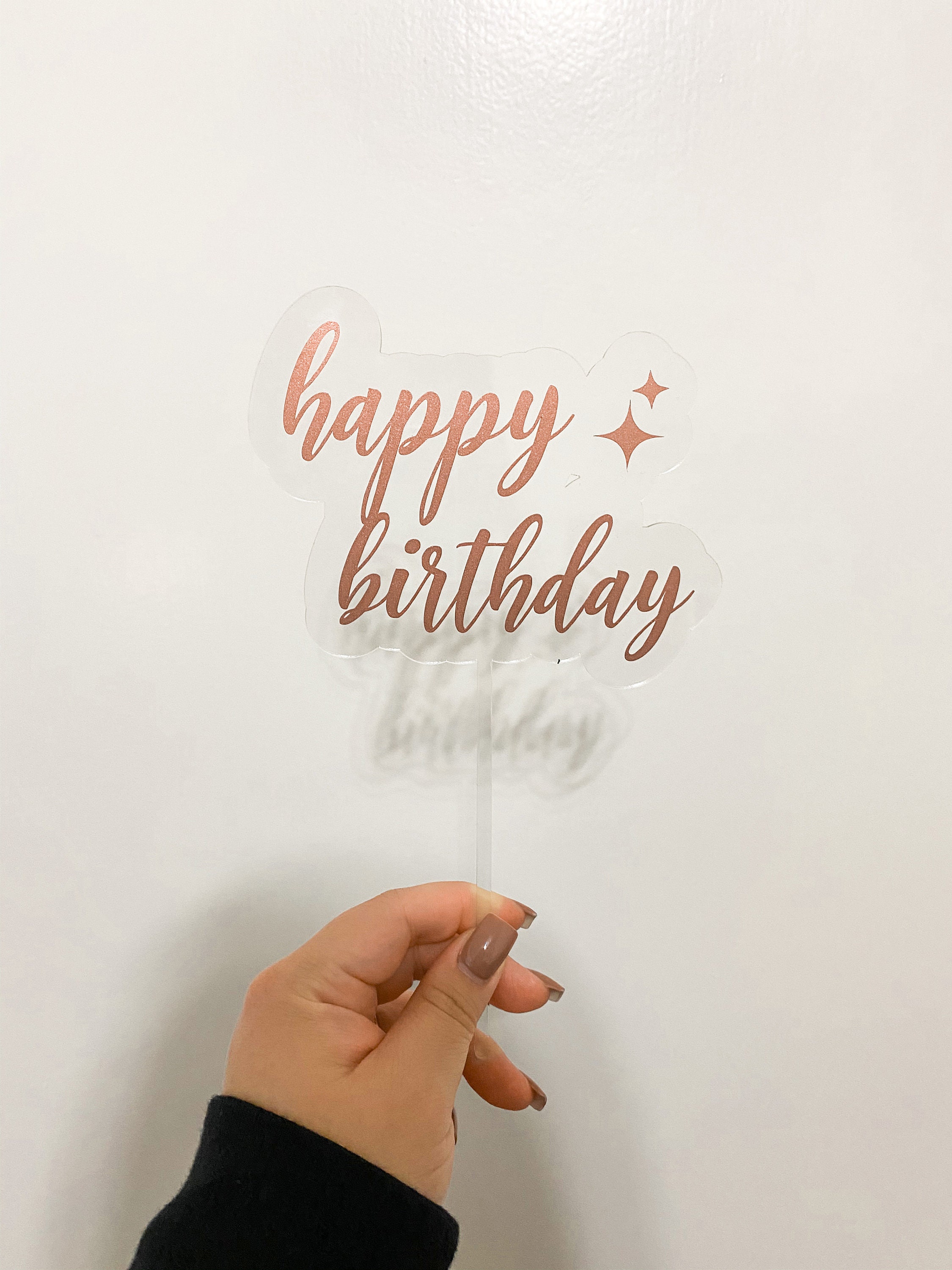 Acrylic Birthday Cake Topper Happy Birthday Topper Cake | Etsy