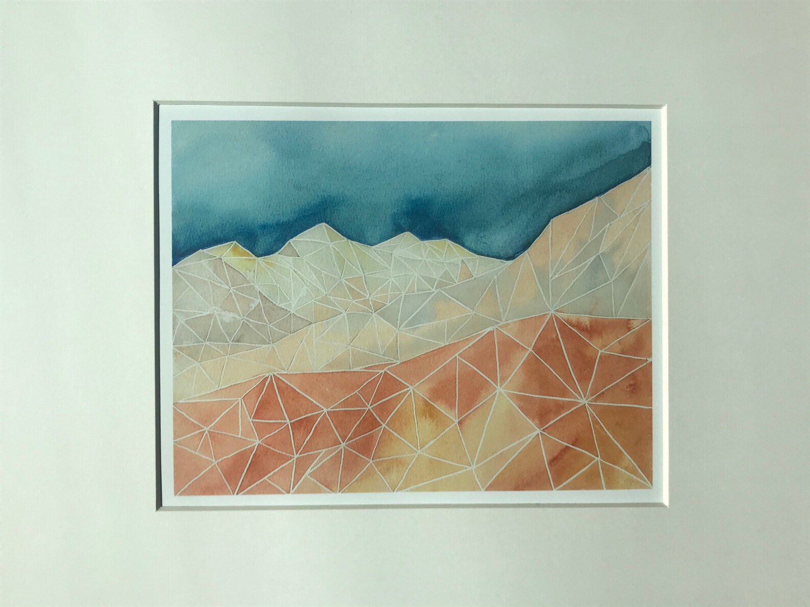 Geometric mountain art PRINT Etsy