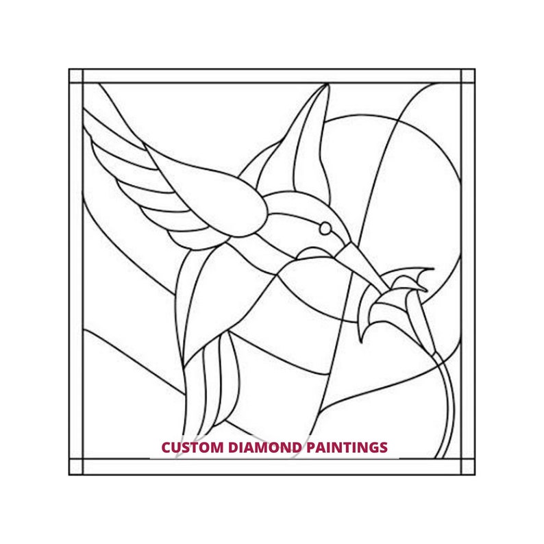 Coloring Page 30x30 Diamond Painting Stained Glass ...