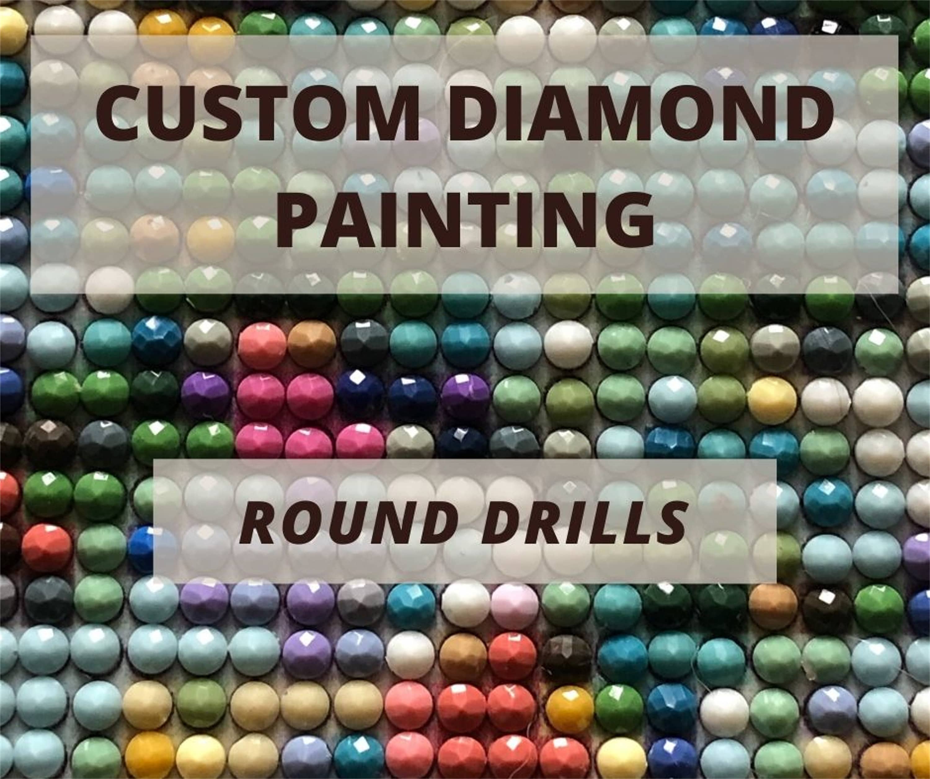 Custom Diamond Painting ROUND Drills Full Coverage Use Your Etsy