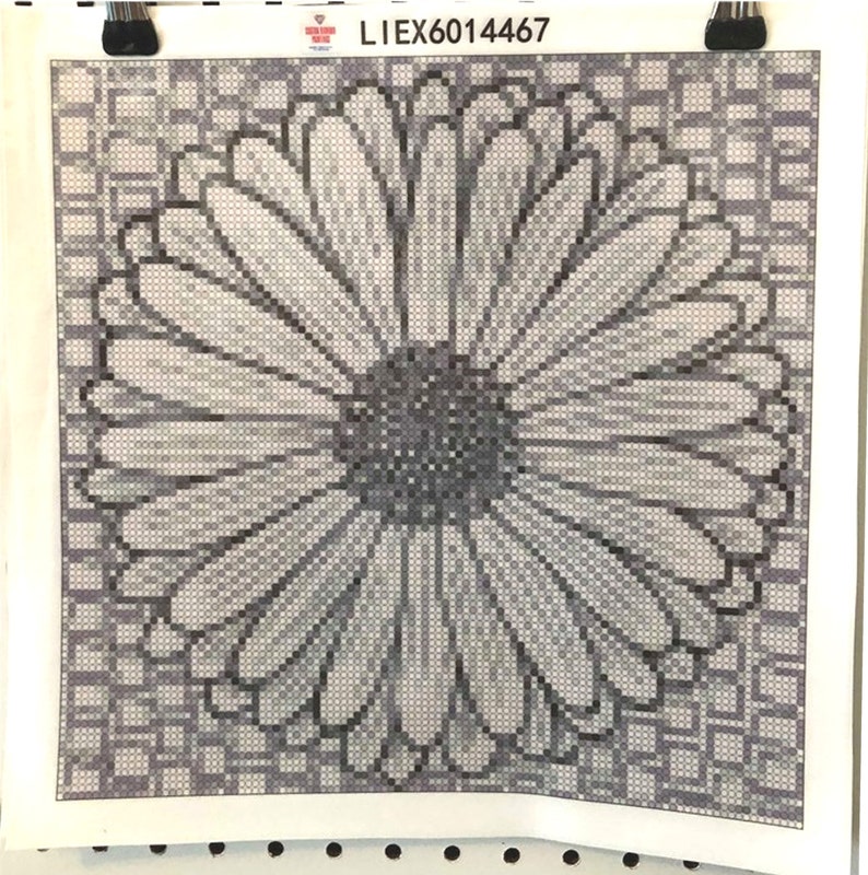 Use Your Own Drills! Coloring Page 30x30 Diamond Painting Happy Daisy
