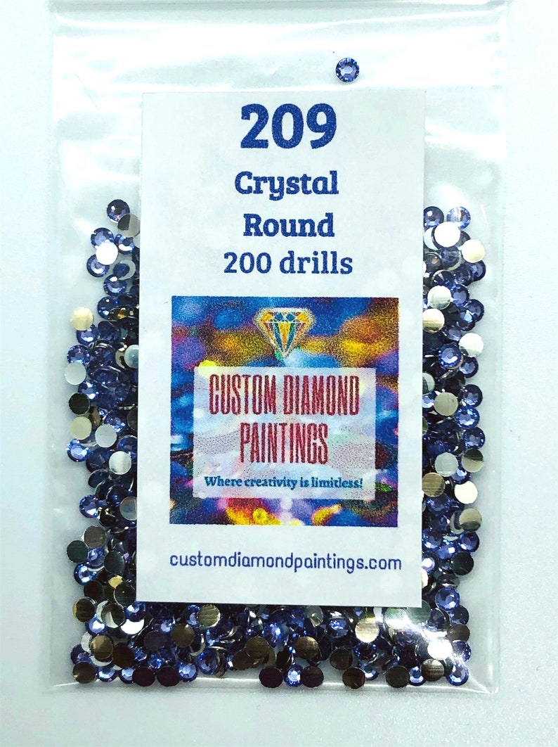 DMC 209 Diamond Painting Round CRYSTAL Drills Beads Dark Etsy