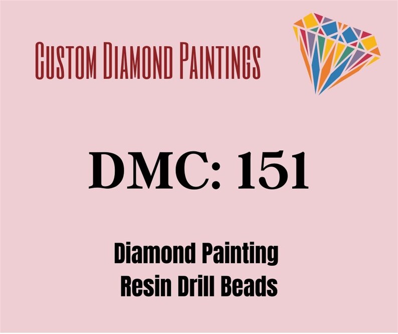 Loose Bulk Quantity 200 Light Pink DMC 151 Diamond Painting Resin Drills Beads Round or Square