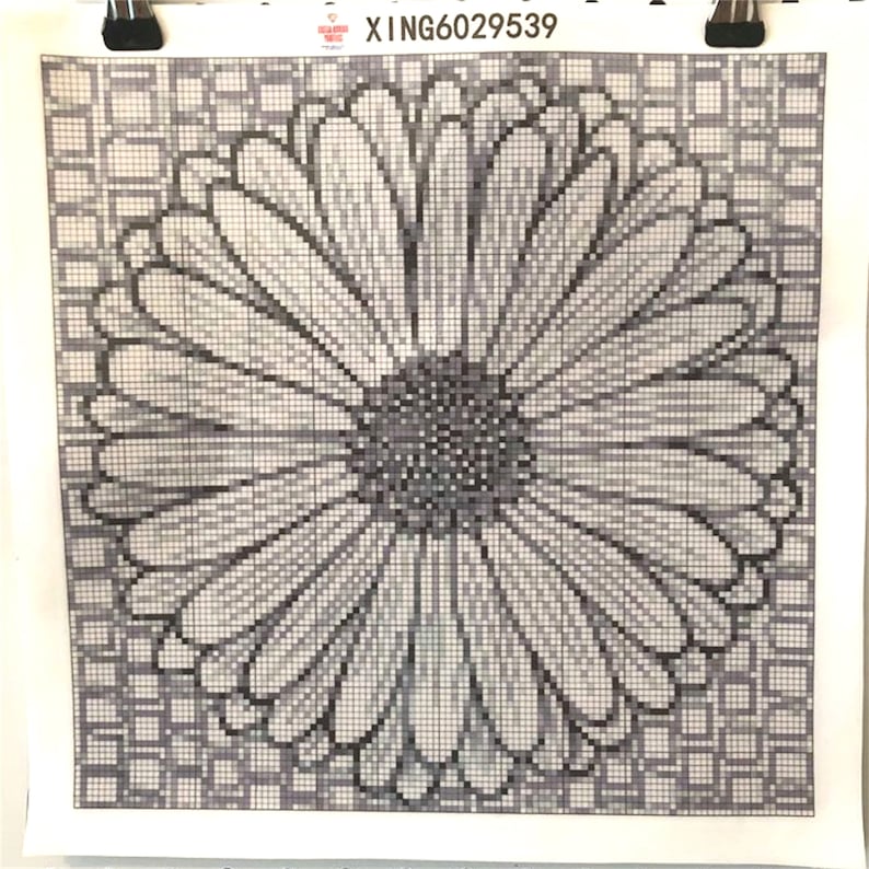 Use Your Own Drills! Coloring Page 30x30 Diamond Painting Happy Daisy