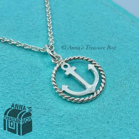 925 Silver Round Twist Anchor Charm