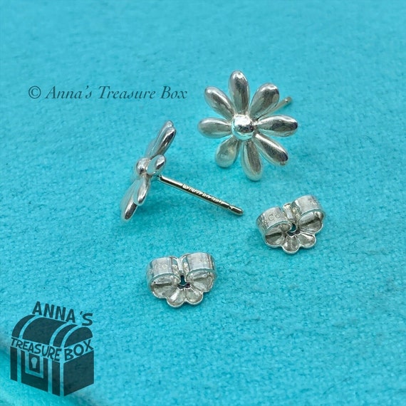 Tiffany & Co. 925 Silver Matte Daisy Earrings (po… - image 6