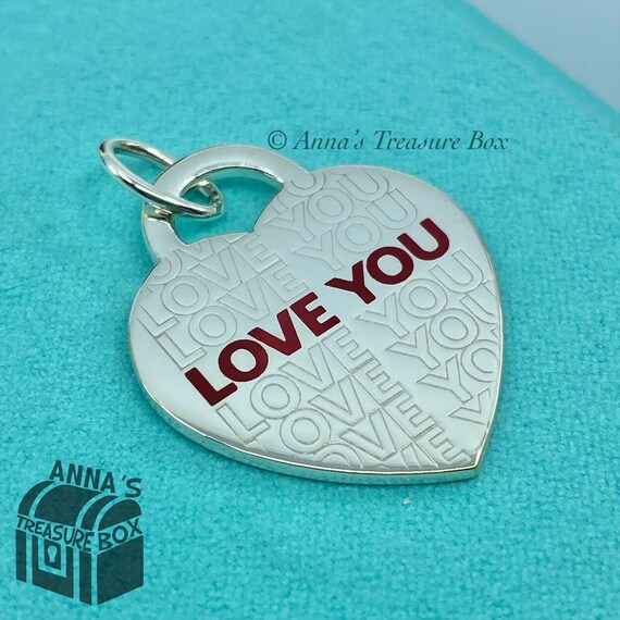 Tiffany \u0026 Co. 925 Silver LARGE Red LOVE 