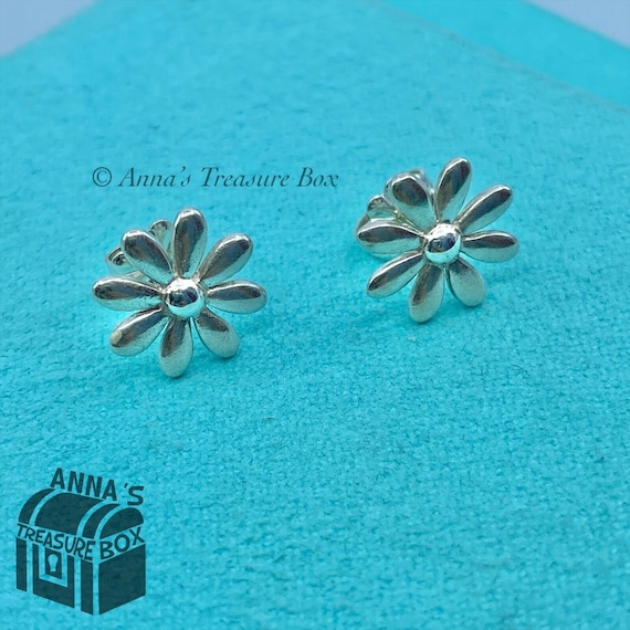 Tiffany & Co. 925 Silver Matte Daisy Earrings (po… - image 3