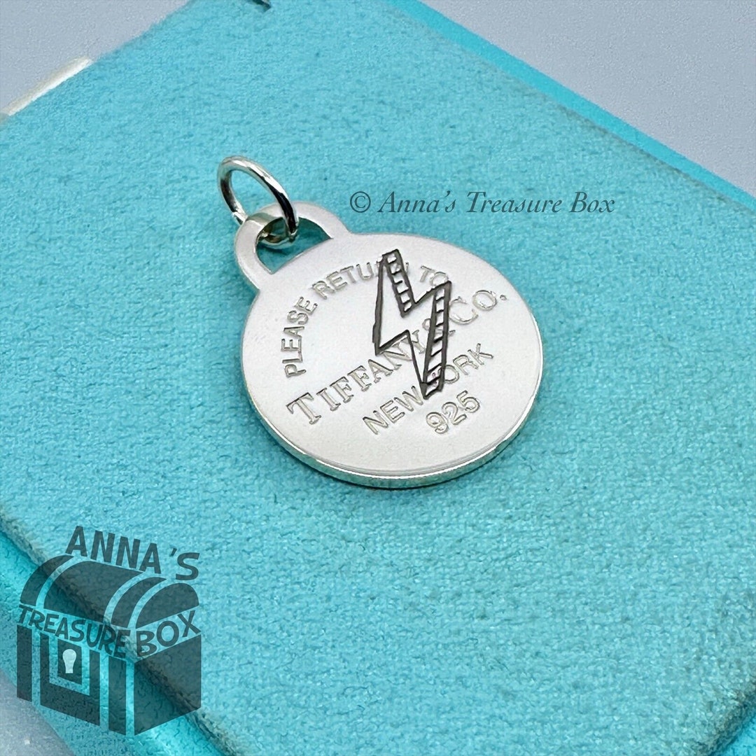 Tiffany & Co. 925 Silver LARGE Lightning Bolt RTT Round Tag Etsy