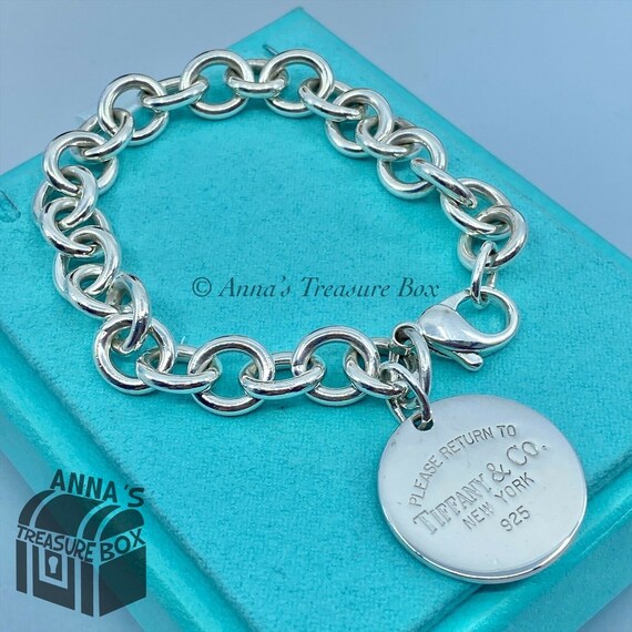 Buy Tiffany Co. 925 Silver Round Tag RTT 7 Bracelet Receipt