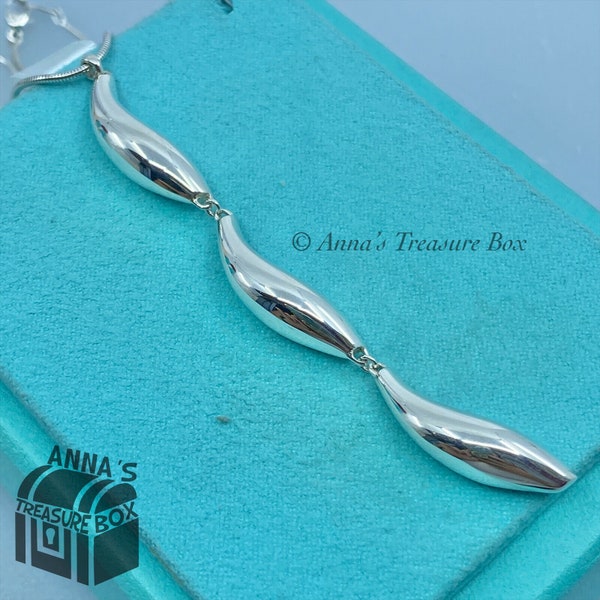 Tiffany & Co. 925 Silver Frank Gehry Triple Three Fish 16" Necklace (pouch)