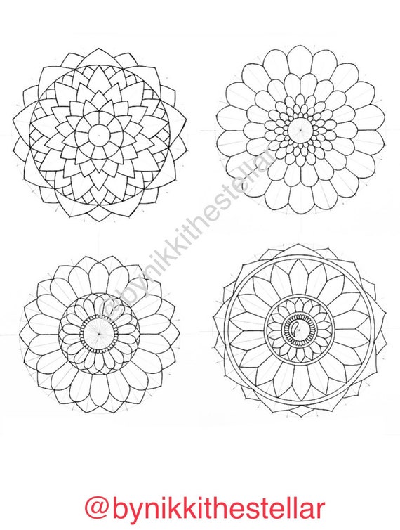Mini Mandala Coloring Page | Etsy