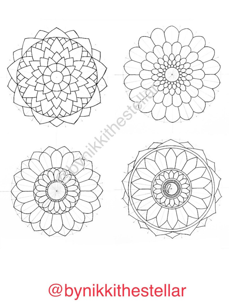 Mini Mandala Coloring Page - Etsy