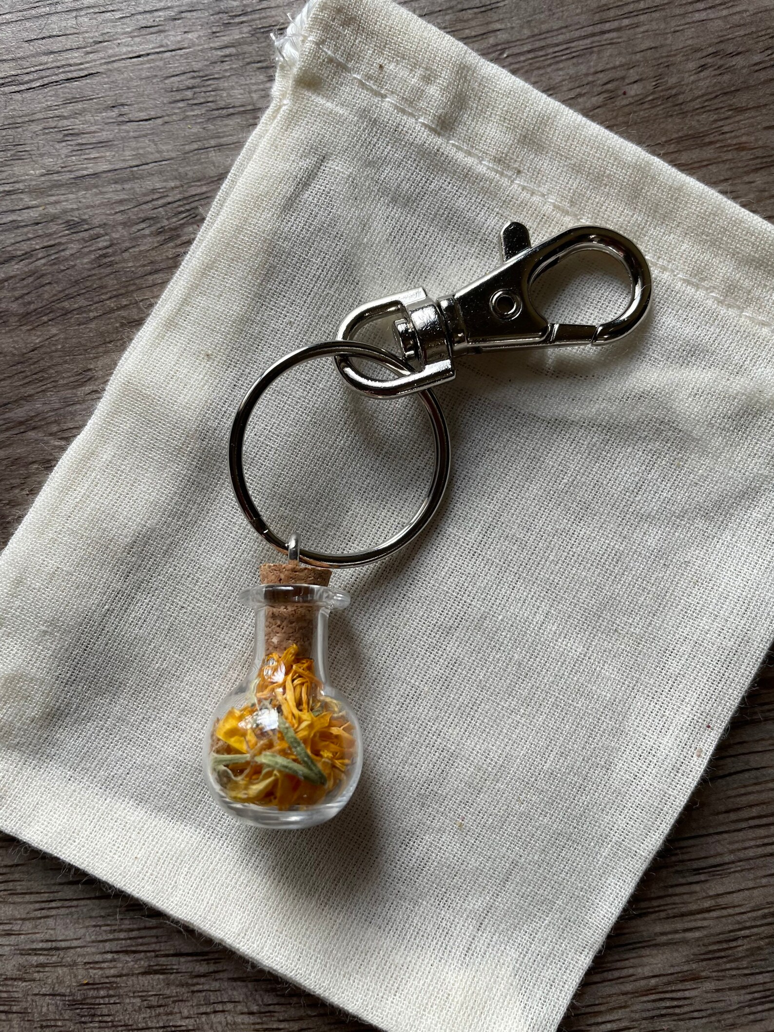 Customized Mini Spell Jar Keychains / Filled with Dried Herbs Etsy