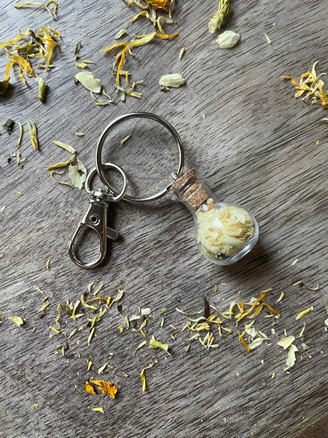 Customized Mini Spell Jar Keychains / Filled with Dried Herbs Etsy