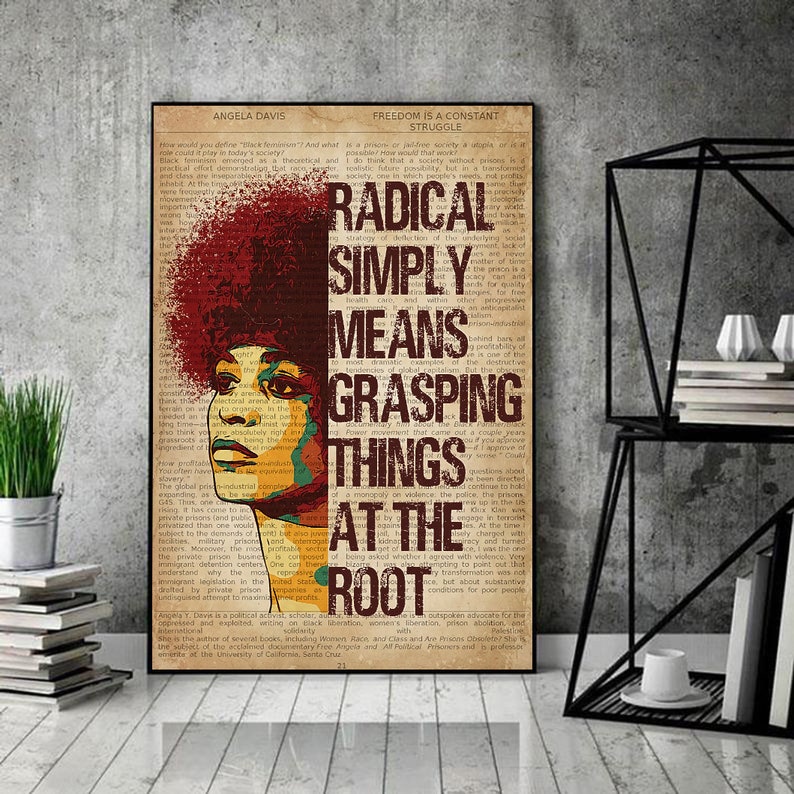 Angela Davis Poster Angela Davis Quote Canvas Radical Simply  Etsy
