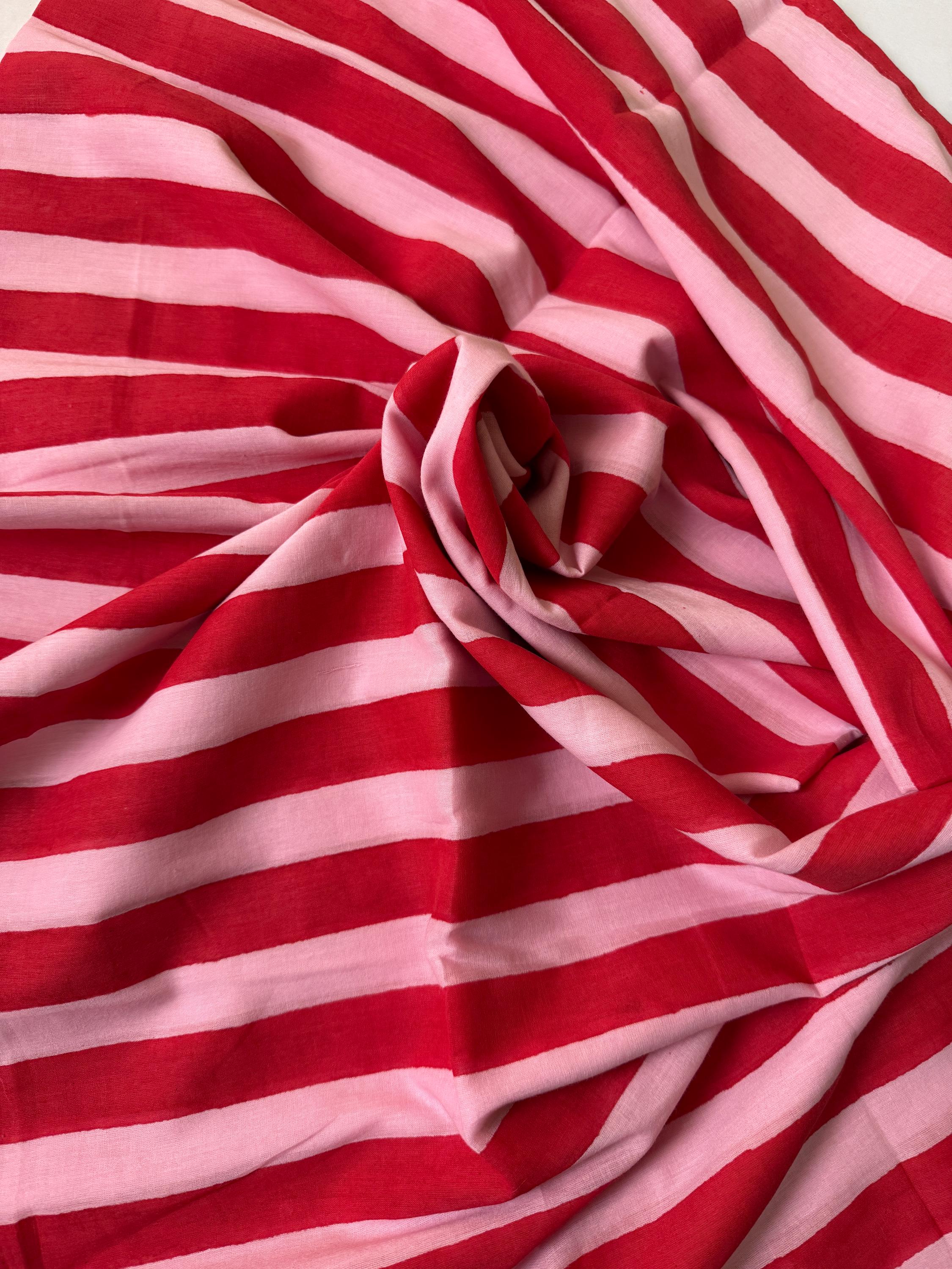 knee length dresses for ladies Striped in sand medium weight linen fabric (190 g/m2) main image 1