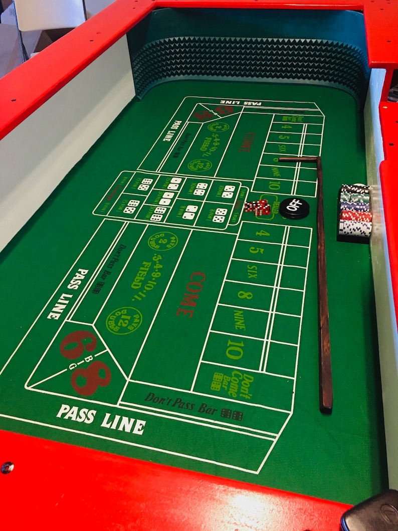 Craps Table Practice Craps Wooden Casino Games Red & Etsy