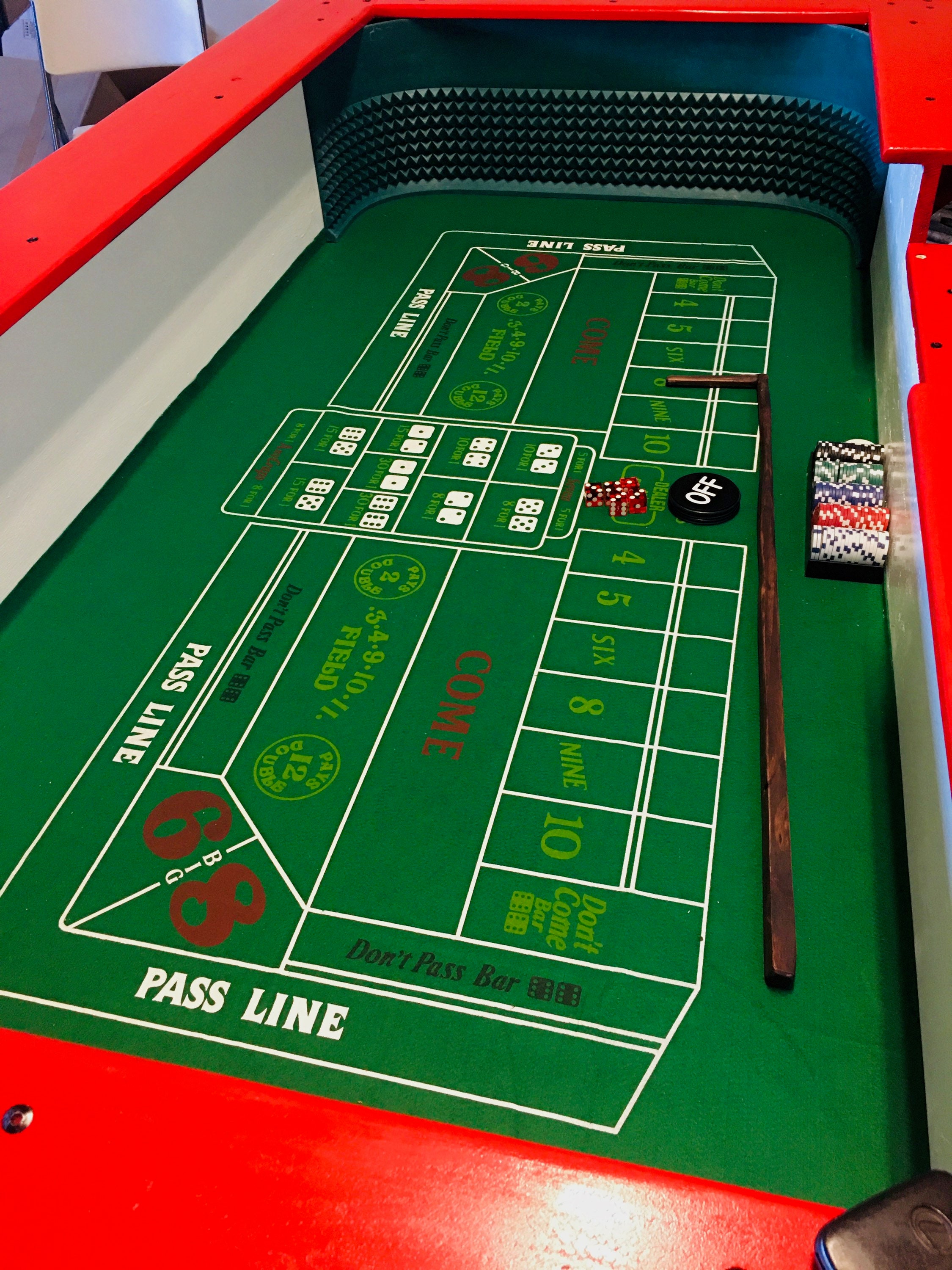 Craps Table Practice Craps Wooden Casino Games Red & Etsy
