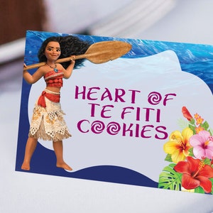 Moana Party Food Labels, Moana Party Food Tents, Moana Place Cards, Moana Theme Party Supplies, Instant Download image 3