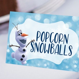Frozen Party Food Label, Frozen Party Food Tents, Frozen Place Cards, Frozen Theme Party Supplies, Instant Download image 4