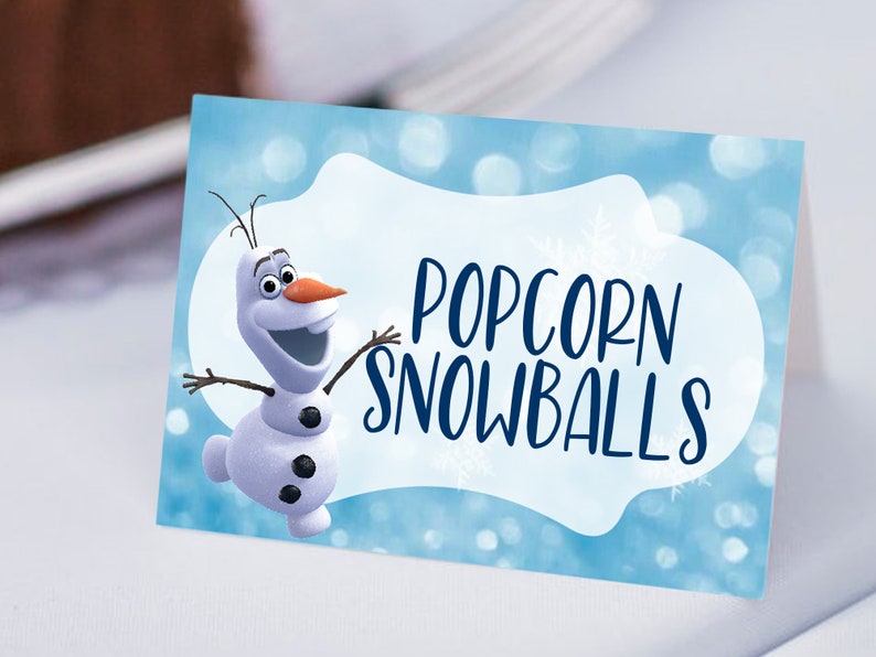 Frozen Party Food Label, Frozen Party Food Tents, Frozen Place Cards, Frozen Theme Party Supplies, Instant Download image 4