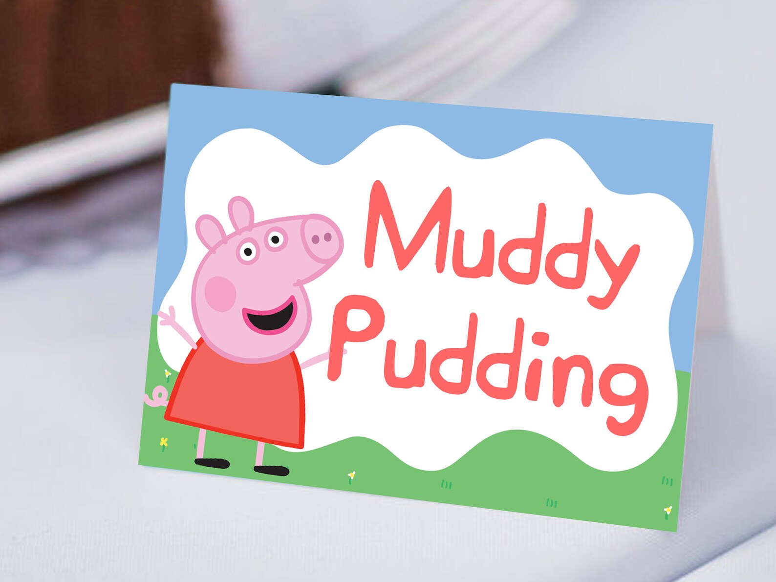 Peppa Pig Party Food Labels 12 Designs Peppa Pig Food Tents - Etsy