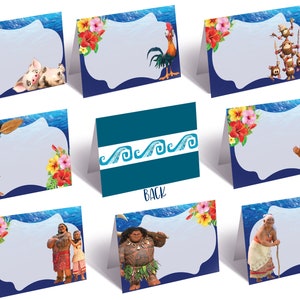 Moana Party-voedseletiketten, Moana Party-voedseltenten, Moana-plaatskaarten, Moana-themafeestartikelen, Instant Download