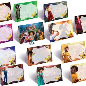 Encanto Party Essen Etiketten, 12 Designs, Encanto Essen Zelten, Encanto Tischkarten, Encanto Thema Party Zubehör, Instant Download