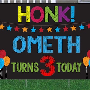 Birthday Yard Sign, Drive by Birthday Sign, Quarantine birthday, Honk Yard Sign, Chalkboard Sign