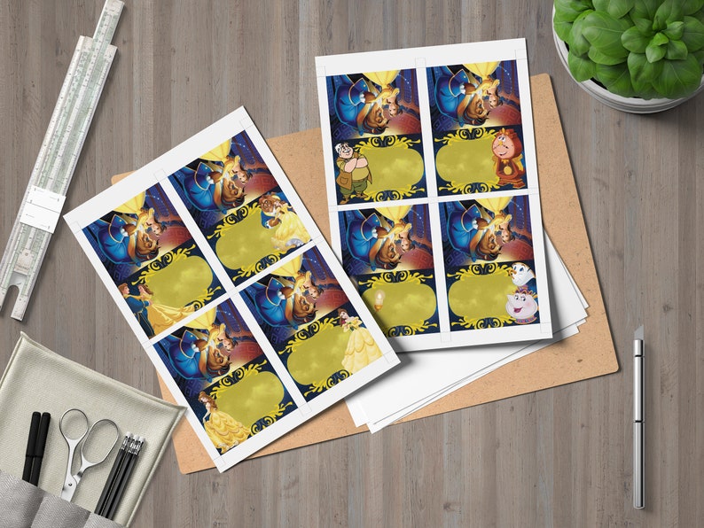 Beauty and the Beast Party Food Label Instant Download Beauty and the Beast Food Tents Place Cards Beauty and Beast Party