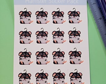 Hamster Animal Sticker Sheet | Animal Sticker |  Small Animal Stickers | Digital Illustration Stickers | Cute Sticker Sheet