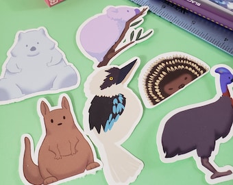 Australian Animal Sticker Pack For Animal Lovers | Digital Illustration Sticker | 2" Sticker Pack