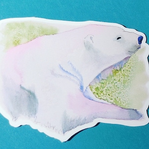 Pastell Eisbär Vinyl Aufkleber für Tierliebhaber 2.75" Vinyl-Aufkleber