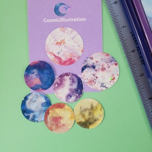 Holo Galaxy Vinyl Sticker | Cosmic Sticker |  Colorful Sticker | Watercolor Sticker | 1.2&quot; Sticker