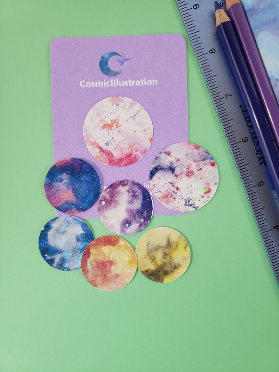 Holo Galaxy Vinyl Sticker Cosmic Sticker Colorful Sticker Etsy