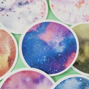 Naklejka winylowa Galaxy | Naklejka kosmiczna | Naklejka kolorowa | Naklejka akwarelowa | Naklejka winylowa 1,8"