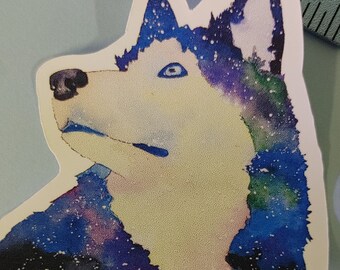 Galaxy Husky Sticker for Animal Lovers| 2.5" Sticker